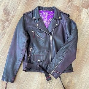 Purple Genuine Leather Jacket